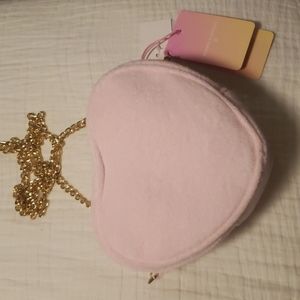 Stoney Clover Lane Pink Heart Bag with Gold Chain